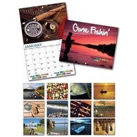 13 Month Custom Appointment Wall Calendar - GONE FISHIN'
