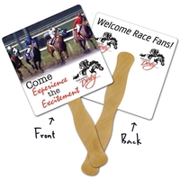 Mini Hand Fan - 5.25x5.25 Square Laminated - 14 pt.... from ASI 91760...