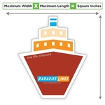 Custom Shape Magnet - 26 to 45 Square Inches - 25 Mil.