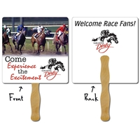 Hand Fan - 8x8 Square (Round Corners) Laminated - 14 pt.... from ASI 91760...