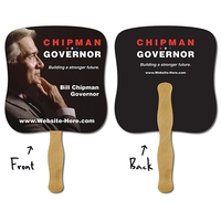 Political Hand Fan - 7.375x7.75 Laminated -14 pt.