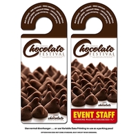 Door Hanger - 4x10.5 Laminated - Round Handle - 14 pt.