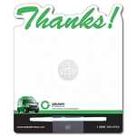 Memo Board - 8.5x10.125 Laminated Shaped (Thanks!) - 14 pt.