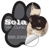 Sticker / Decal - UV-Coated Vinyl - 4.75x4.75 Paw Print Shap... from ASI...