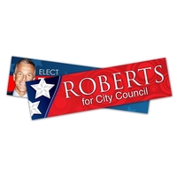 Political Campaign Bumper Sticker - UV-Coated Vinyl (11x3)... from ASI 91760...