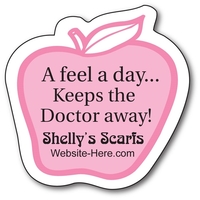 Awareness Magnet - Apple Shape (3x3) - 25 Mil.