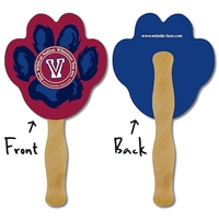Mini Hand Fan - 5.25x5.5 Paw Print Shaped Laminated - 14... from ASI 91760...