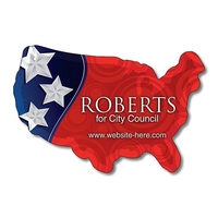 Political Magnet - United States Shape (3.5x2.34) - 20 mil.... from ASI 91760...