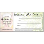Gift Certificate - 4x9 - 80 lb. Matte Coated Paper