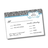 Wedding RSVP Card Flat - 3.5x5 - 10 pt. Coated Paper