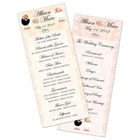 Wedding Program Card Flat - 3.5x8.5