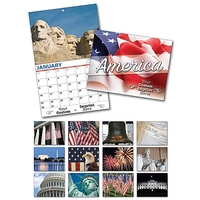 13 Month Custom Appointment Wall Calendar - PATRIOTIC