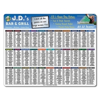 Laminated Card Football Schedule - 11x8.5 - 14 pt.