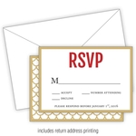 Wedding RSVP Card Flat with Printed Envelopes - 3.5x5