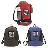 Sports Drawstring Backpack with Shoe Pocket