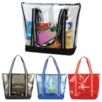 Soft TPU Clear Jumbo Zippered Tote Bag