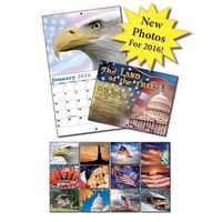 13 Month Custom Appointment Wall Calendar - LAND OF THE FREE... from ASI...