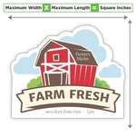 Custom Shape Magnet - 16 to 25 Square Inches - 25 Mil.