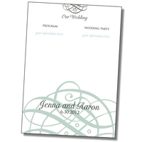 Wedding Program Card Flat - 5x7