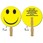 Hand Fan - 8.5 Inch Diameter Circle Laminated - 14 pt.