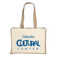 Cotton/Jute Tote. Handle measures 1 1/4"W x 28" long.... from ASI 37940 Bag...