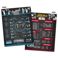 Laminated Menu Card - 8.5x11