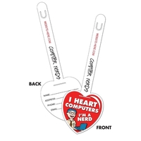 Plastic Heart I.D. Tags UV-Coated (1S) - 3.25x9.5 - 10 pt... from ASI 91760...