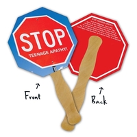 Mini Hand Fan - 5.25x5.25 Octagon Shape Laminated - 14 pt.... from ASI 91760...