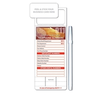 Skinny Mini Memo Board - Stock Emergency Numbers (3.5x9)... from ASI 91760...