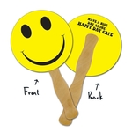 Mini Hand Fan - 5.25 Diameter Circle Laminated - 14 pt.