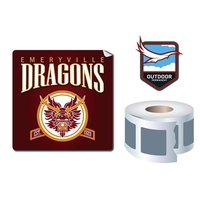 Roll Stickers / Decal - Outdoor Permanent - 4x4 Square Shape