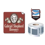 Roll Stickers / Decal - Outdoor Permanent - 3x3 Square Shape