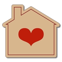 Magnet - 3.125x2.875 House Shape - 20 mil.... from ASI 91760 Tradenet...