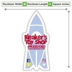 Custom Shape Magnet - Over 90 Square Inches - 25 Mil.