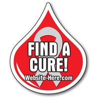 Awareness Magnet - Droplet Shape (2.5625x3.0625) - 25 mil.... from ASI 91760...