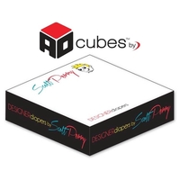 Ad Cubes - Memo Notes - 3.875x3.875x0.96875-4 Colors, 1 Sid... from ASI 91760...