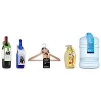 Bottle Hanger - Laminated - 2.5 x 7.625 (Round Top w/hole &