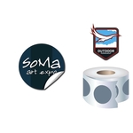 Roll Stickers / Decal - Outdoor Permanent - 1.0" Diameter Ro
