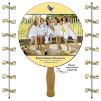 Announcement Hand Fan - 8.5 Inch Diameter Circle Laminated -... from ASI...