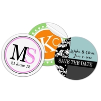 Wedding Circle Sticker-Label / Decal - Vinyl UV Coated - 3 I