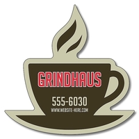 Magnet - Coffee Mug / Tea Cup / Hot Beverage Shape (3.5x3.5)