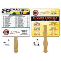 NASCAR Schedule Hand Fan - 8x8 Square (Round Corners) Lamina... from ASI...