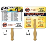 NASCAR Schedule Hand Fan - 8x8 Square (Round Corners) Lamina