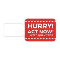 Shelf Flag - UV-Coated (1S) Plastic - Rectangle Shape (3.5x2... from ASI...