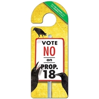 Political Door Hanger - 4x10.5 Laminated - Round Handle - 14... from ASI...