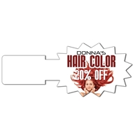 Shelf Flag - UV-Coated (1S) Plastic - Star Burst Shape.... from ASI 91760...