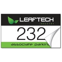 White Vinyl Parking Permit Sticker / Decal - UV-Coated Vinyl... from ASI...