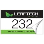 White Vinyl Parking Permit Sticker / Decal - UV-Coated Vinyl