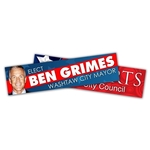 Political Campaign Bumper Sticker - UV-Coated Vinyl (10.5x2.