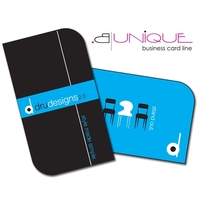 Extra-Thick UV-Coated (1S) Paper Business Card - B. Unique S